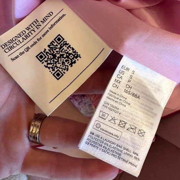 H&M studio innovation dress size small uk 8-10 pink nwt sequins pink - Picture 7 of 7